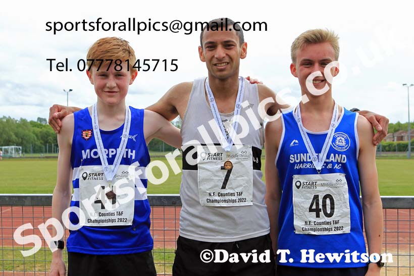 2022 North Eastern Counties AA 10000 metres Champs., Chester le Street, Sat,. May 21st. Photo: David T. Hewitson/Sports for All Pics